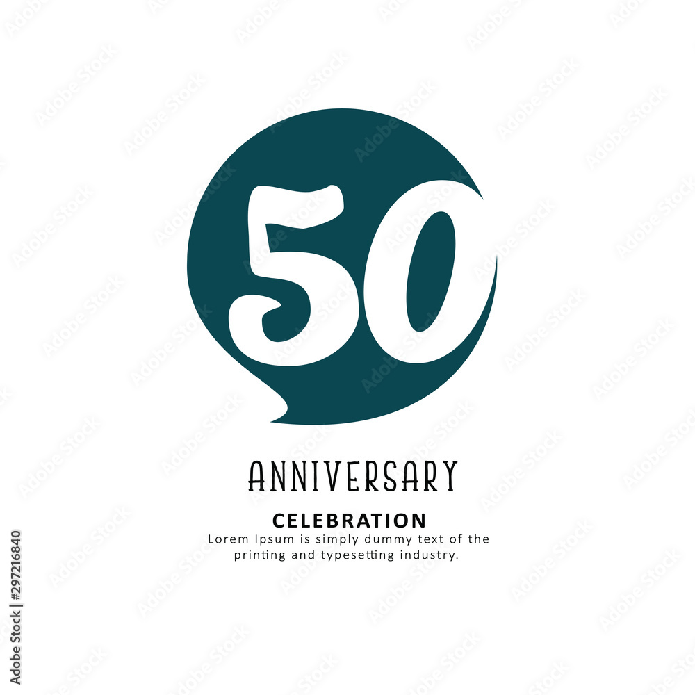 Obraz premium 50 Year Anniversary Vector Template Design Illustration
