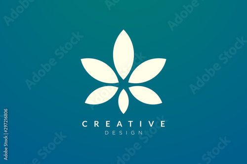 Design abstract flower and leaf logo for spa  hotel  beauty  health  fashion  cosmetic  boutique  salon  yoga  therapy. Simple and modern vector design for your business brand or product.