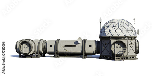 research base, habitat for astronauts on Mars or Moon