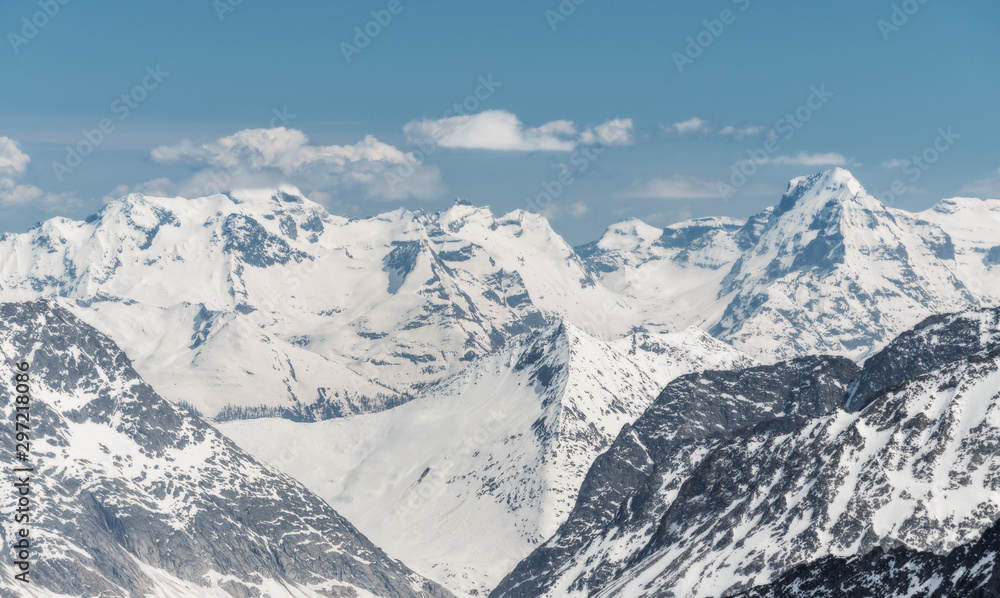 Snow mountain in Swiss alps mountain range, Switzerland	