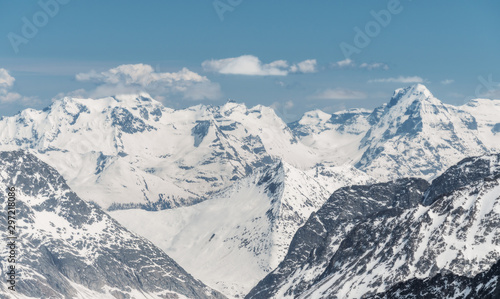 Snow mountain in Swiss alps mountain range, Switzerland 