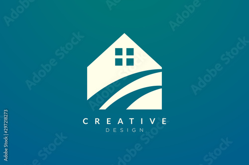 Minimalist and flat home logo design. Simple and modern vector design for your business brand or product.
