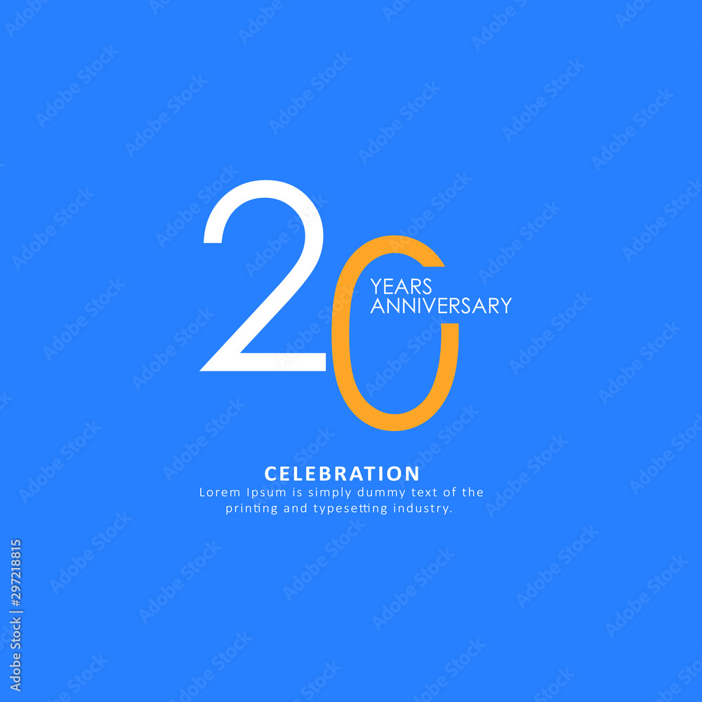 Obraz premium 20 Year Anniversary Vector Template Design Illustration
