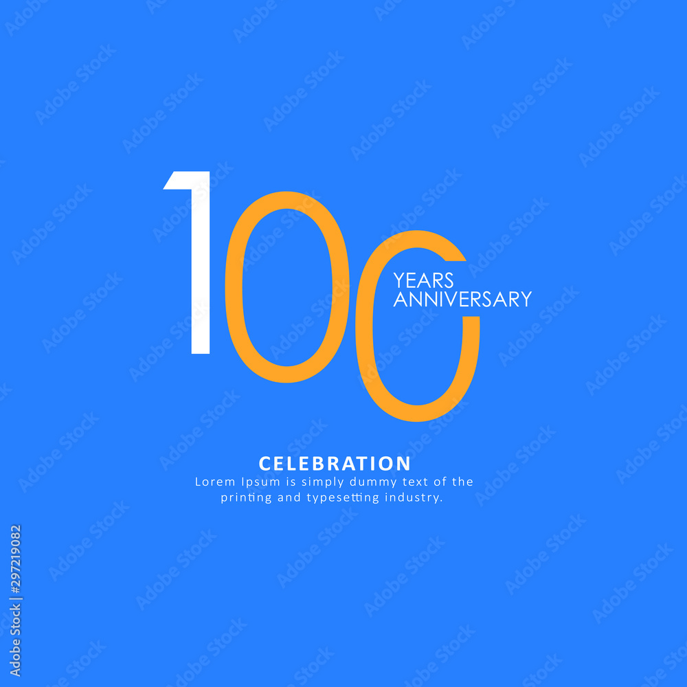 Fototapeta premium 100 Year Anniversary Vector Template Design Illustration