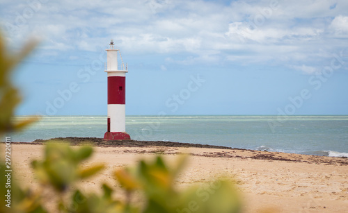 Praia de Galinhos, Rio Grande do Norte, Brasil. Farol do Galinho-RN. photo