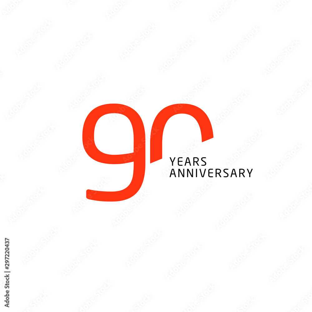 90 Year Anniversary Vector Template Design Illustration 90 Year Anniversary Vector Template Design Illustration