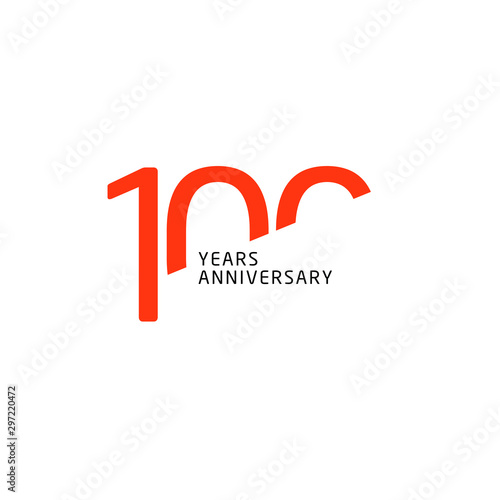 100 Year Anniversary Vector Template Design Illustration