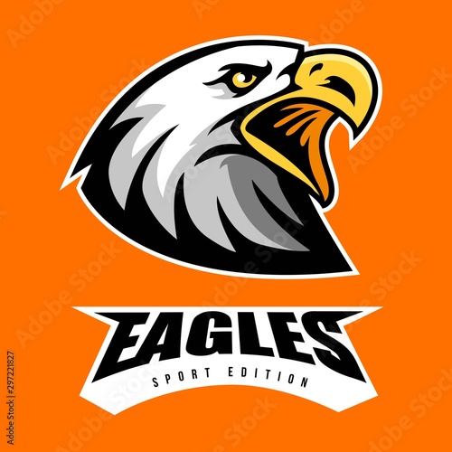 eagle logo sport on vector