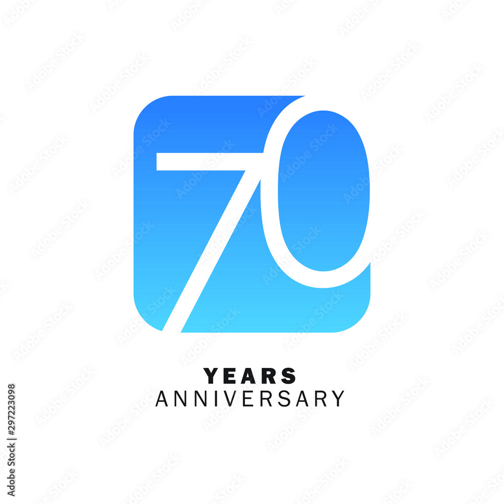 70 Year Anniversary Vector Template Design Illustration 70 Year Anniversary Vector Template Design Illustration