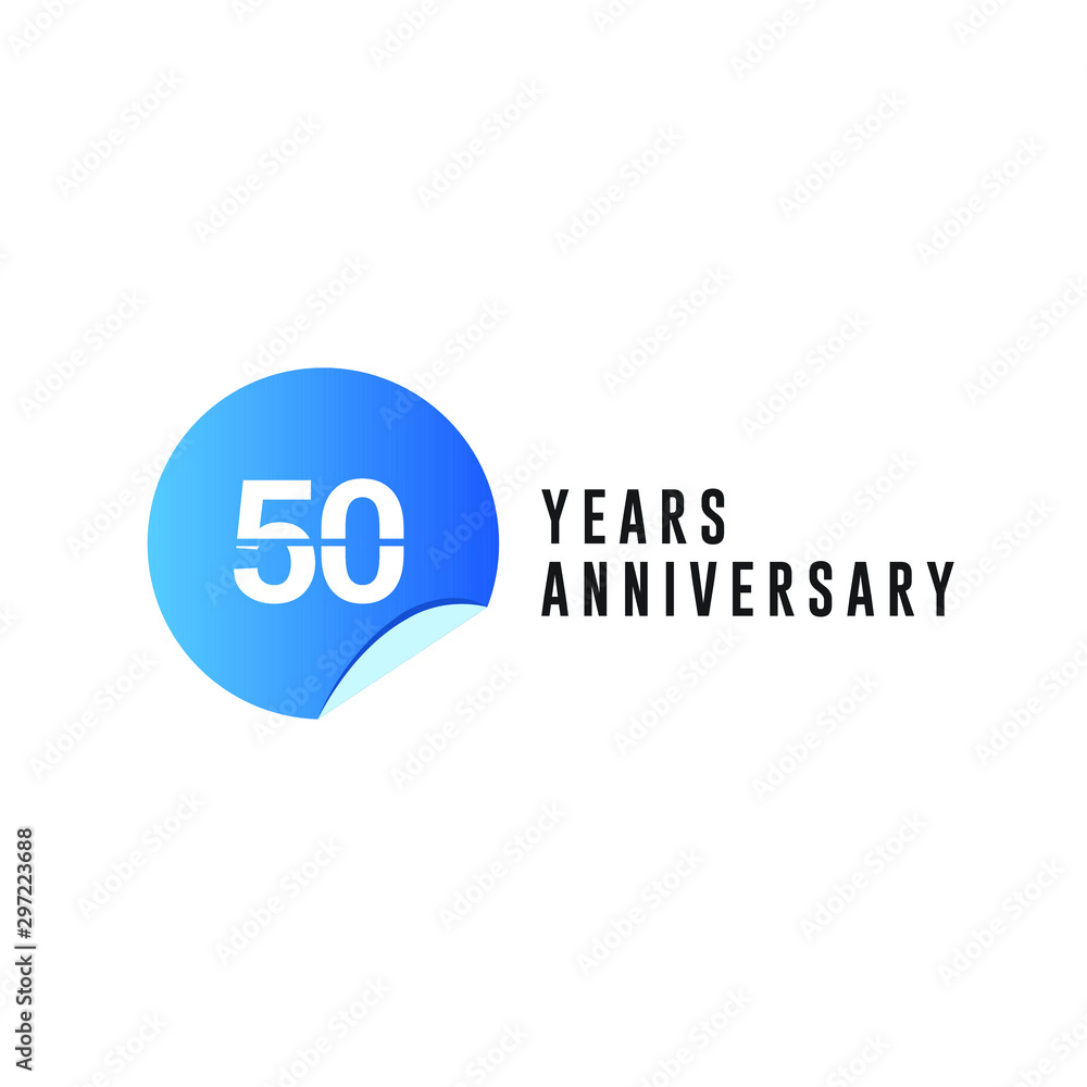 50 Year Anniversary Vector Template Design Illustration
