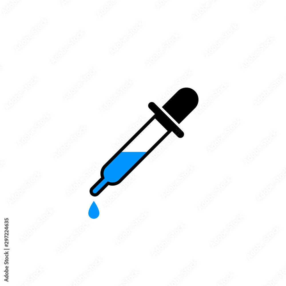Pipette icon on a white background. Pipette icon on a white background.