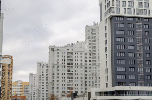New residential high-rise buildings.