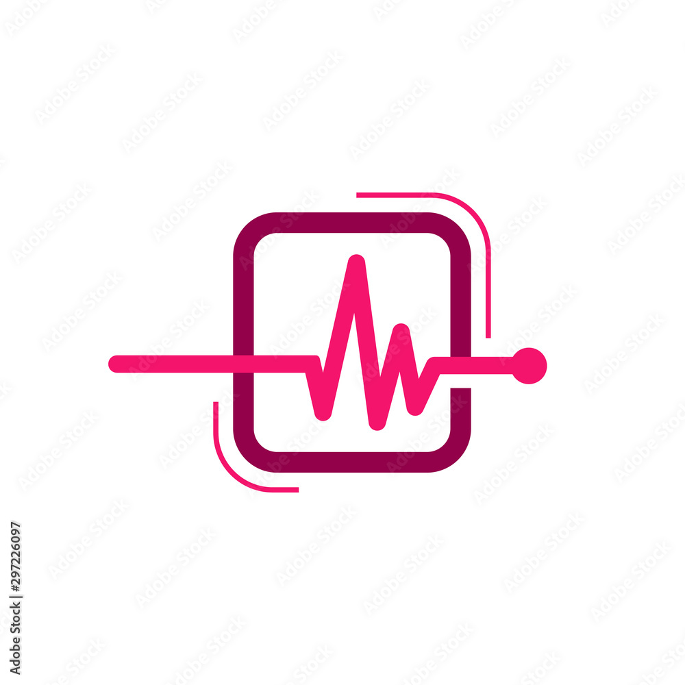 heart pulse logo heart beat app health medical symbol design vector illustration concept heart pulse logo heart beat app health medical symbol design vector illustration concept