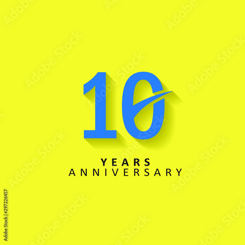 10 Year Anniversary Vector Template Design Illustration