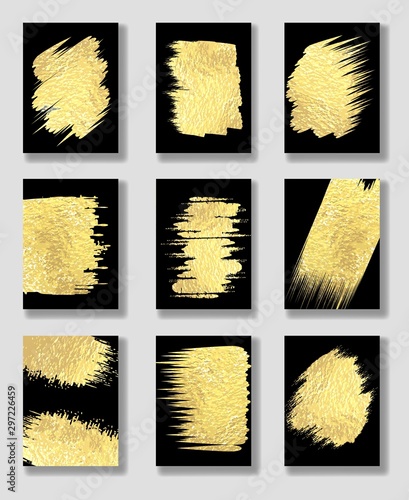 Gold foil cards templates