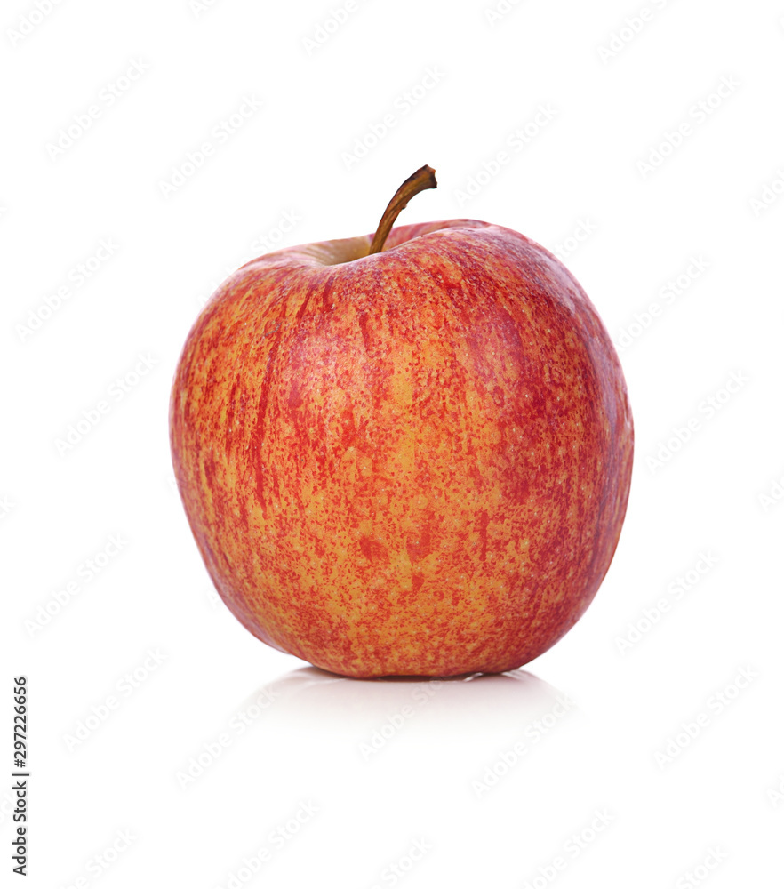 A ripe apple isolated on white background. A ripe apple isolated on white background.