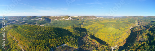 Mountain panorama from drone.