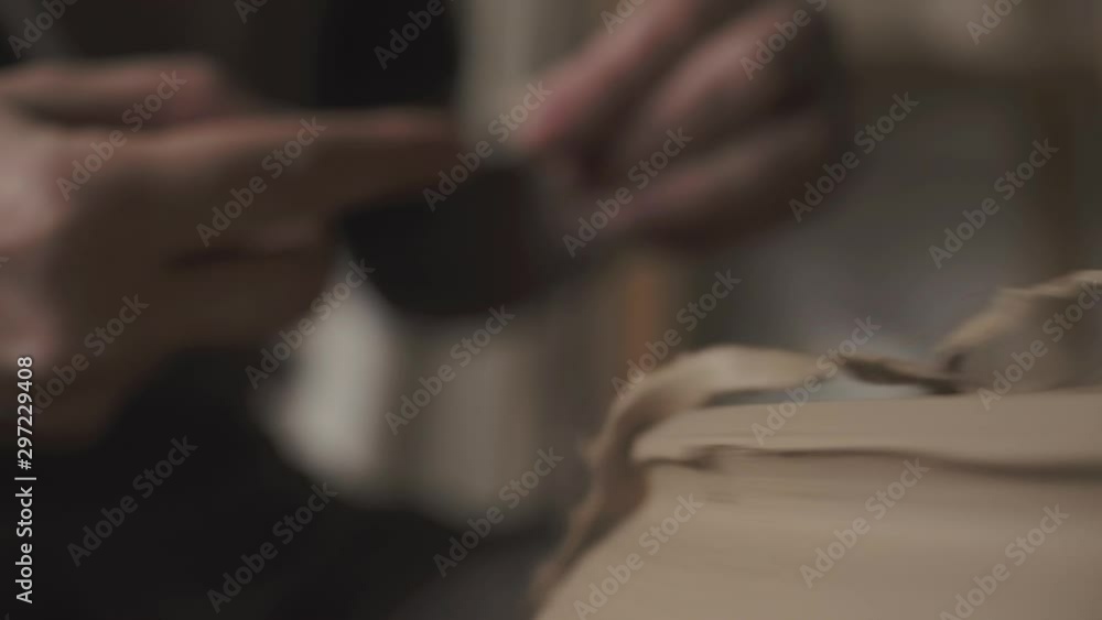 The production process in the pottery workshop of the potter. The production process in the pottery workshop of the potter.