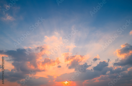 Perfect sunset sky background