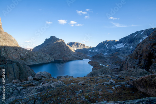 Lake 10988 and the Fortress, Alpine Lakes Basin, Wind River Range, Wyoming.