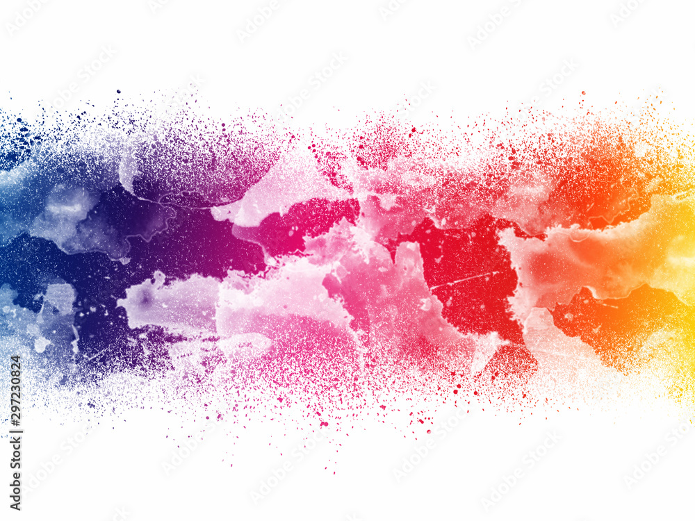 Fototapeta Kolorowe abstrakcyjne artystyczne farby akwarelowe tło