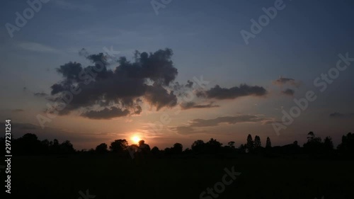 sunset in the park