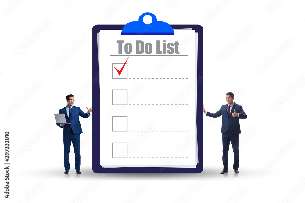 Concept of to do list with businessman Concept of to do list with businessman