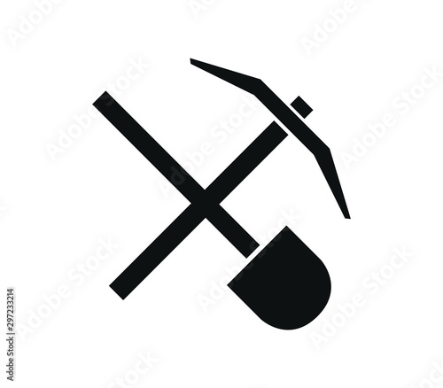 pickaxe and shovel icon