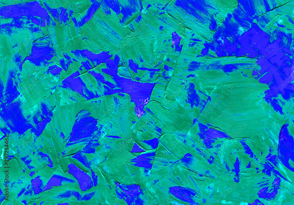 Fototapeta premium Acrylic abstract green and blue background