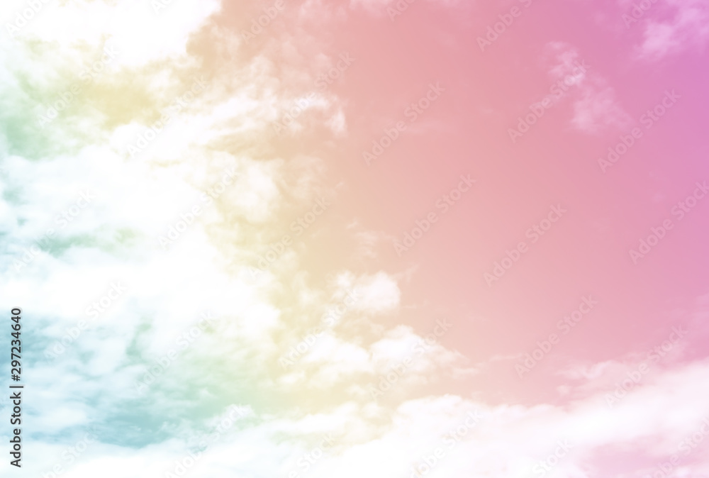Sky and cloud background with a pastel color.