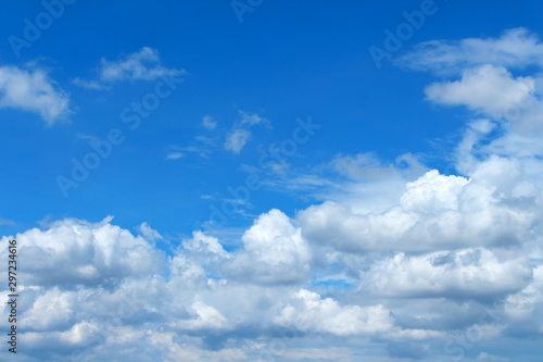 Fototapeta Naklejka Na Ścianę i Meble -  White clouds and blue sky beautiful background.