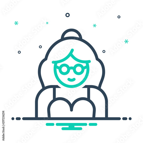 Black mix icon for actress 