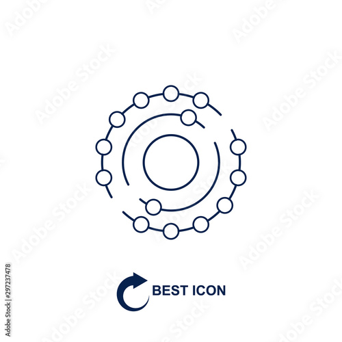 antioxidant icon in line design