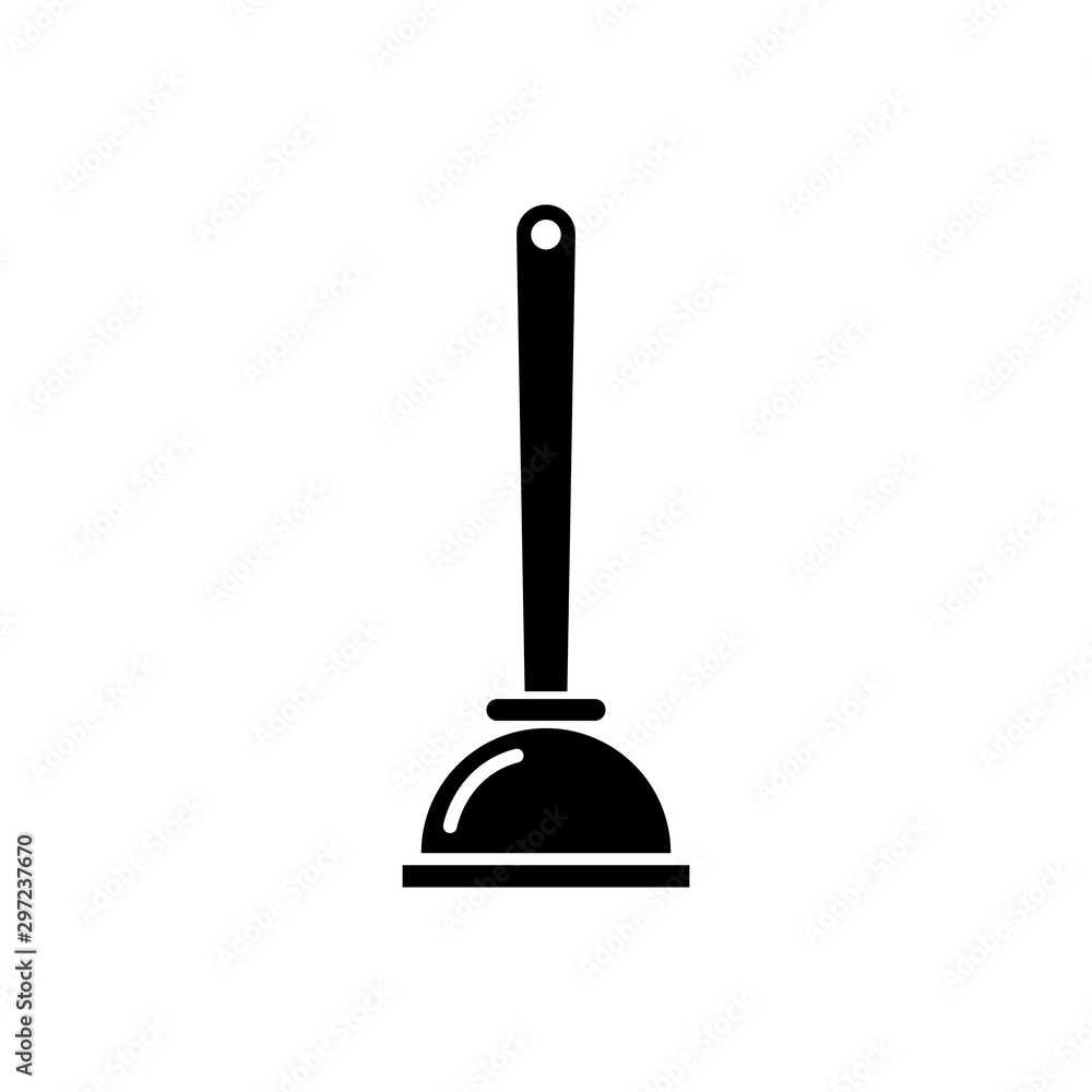 Plunger icon on white Plunger icon on white