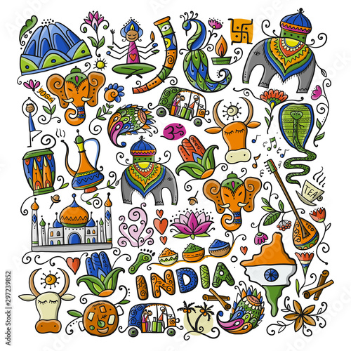 Indian lifestyle. Sketch for your design