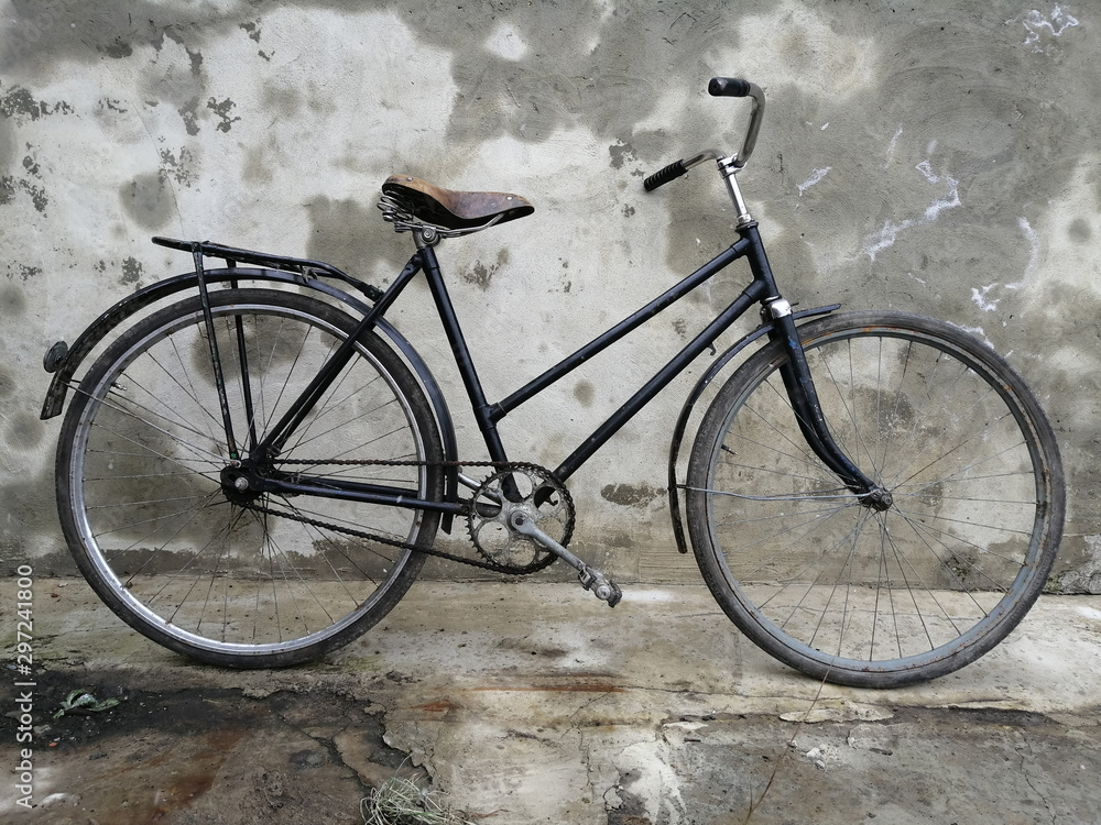 Old female black Soviet bike