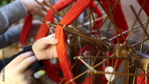 Japanese traditional weaving machine