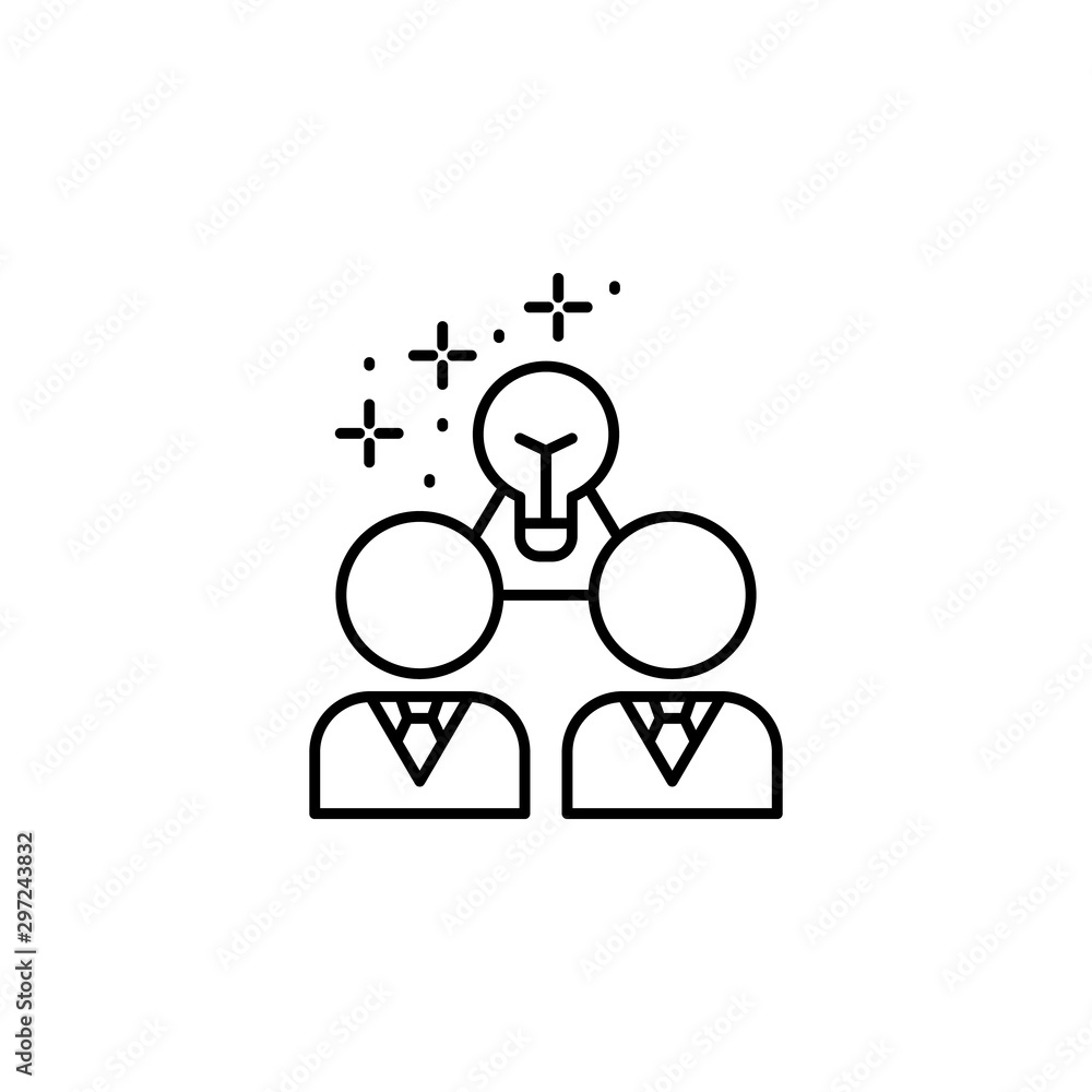People light bulb idea icon. Element of management icon People light bulb idea icon. Element of management icon