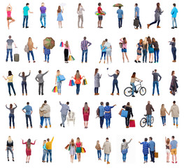 Collection " Back view people ".