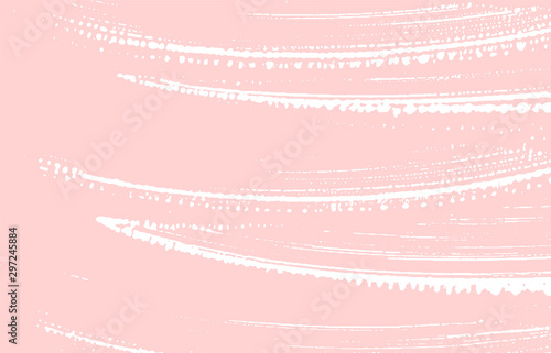 Grunge texture. Distress pink rough trace. Flawles