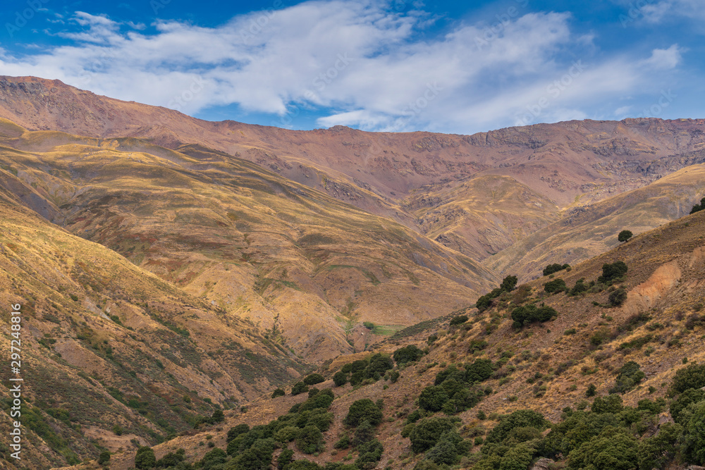 panoramic photo of Sierra Nevada