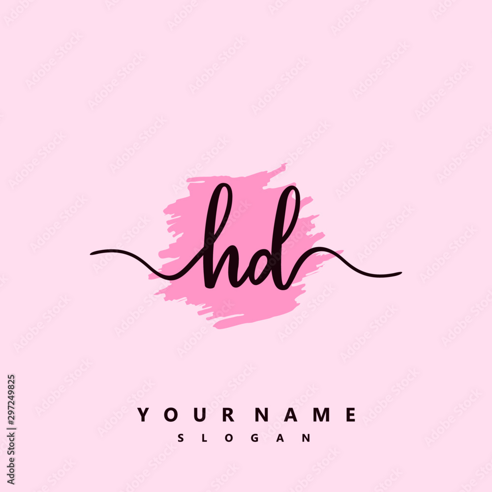 HD Initial handwriting logo vector