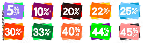 Set Sale banners design template, discount tags, great promotion, vector illustration photo