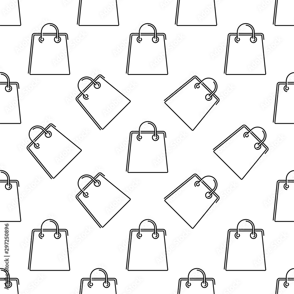 Shopping Bag Icon Seamless Pattern Shopping Bag Icon Seamless Pattern