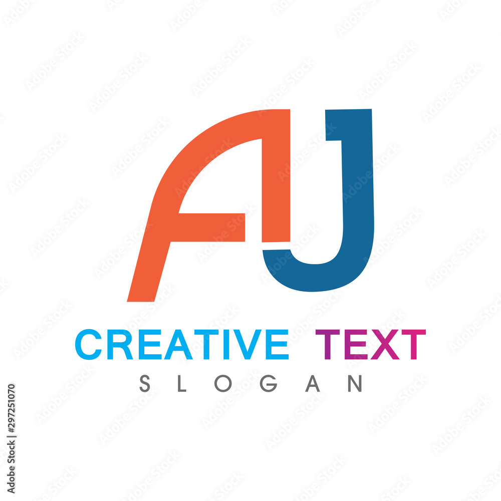 Initial AJ Logo for business icon template Initial AJ Logo for business icon template