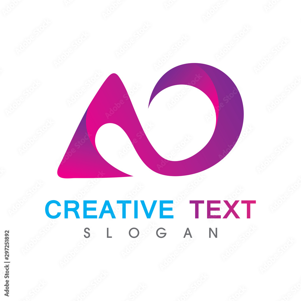 Creative initial AD logo. Abstract business design Creative initial AD logo. Abstract business design
