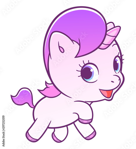 Cute walking unicorn