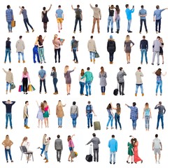 Collection " Back view people ".