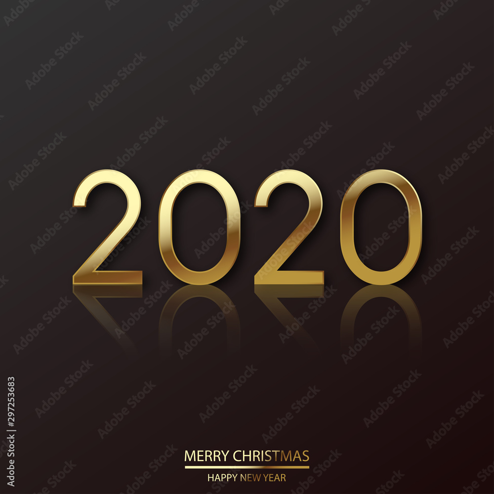 2020 New Year. Elegant luxury golden text lettering numbers. Vector 2020 New Year. Elegant luxury golden text lettering numbers. Vector
