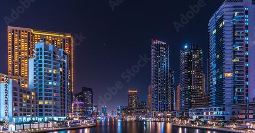 Dubai skyline at night